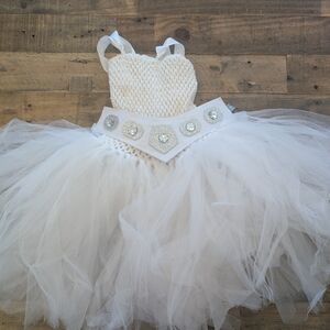 Elegant White Tutu Dress for Kids